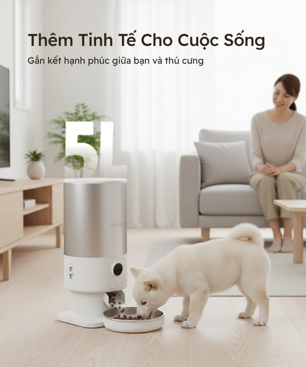 Máy Cho Thú Cưng Ăn Tự Động Thông Minh metaPet PRIMO 500 Pro