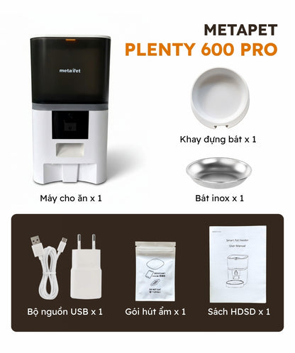 Máy Cho Thú Cưng Ăn Tự Động metaPet PLENTY 600 Pro