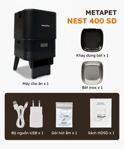 Máy Cho Thú Cưng Ăn Tự Động metaPet NEST 400 SD