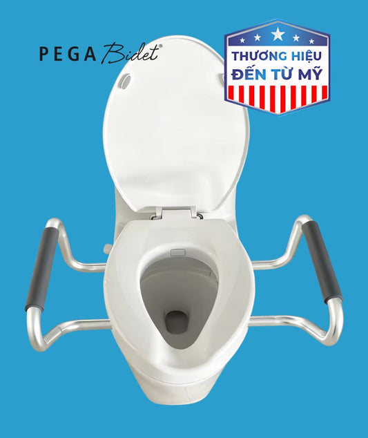 Bệ Ngồi Bồn Cầu Có Vòi Xịt Vệ Sinh Nâng Cao PEGA Bidet HIGHSEAT PRO 100