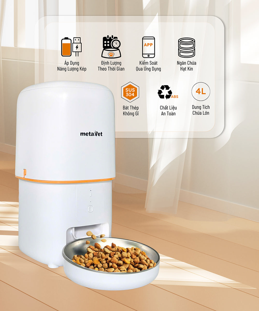 Máy Cho Thú Cưng Ăn Tự Động metaPet GRAINY 400 XP