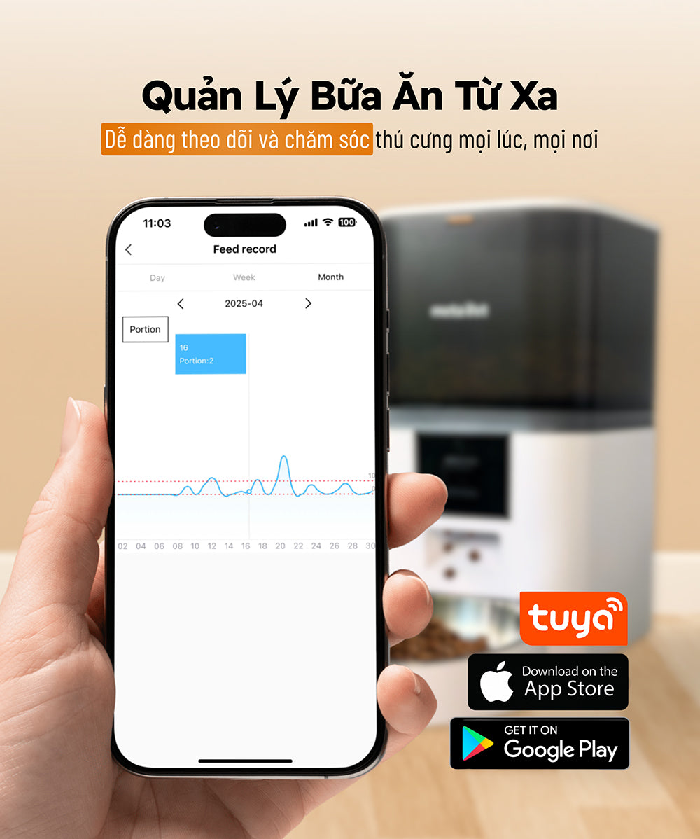 Máy Cho Thú Cưng Ăn Tự Động METAPET PLENTY 600 XP