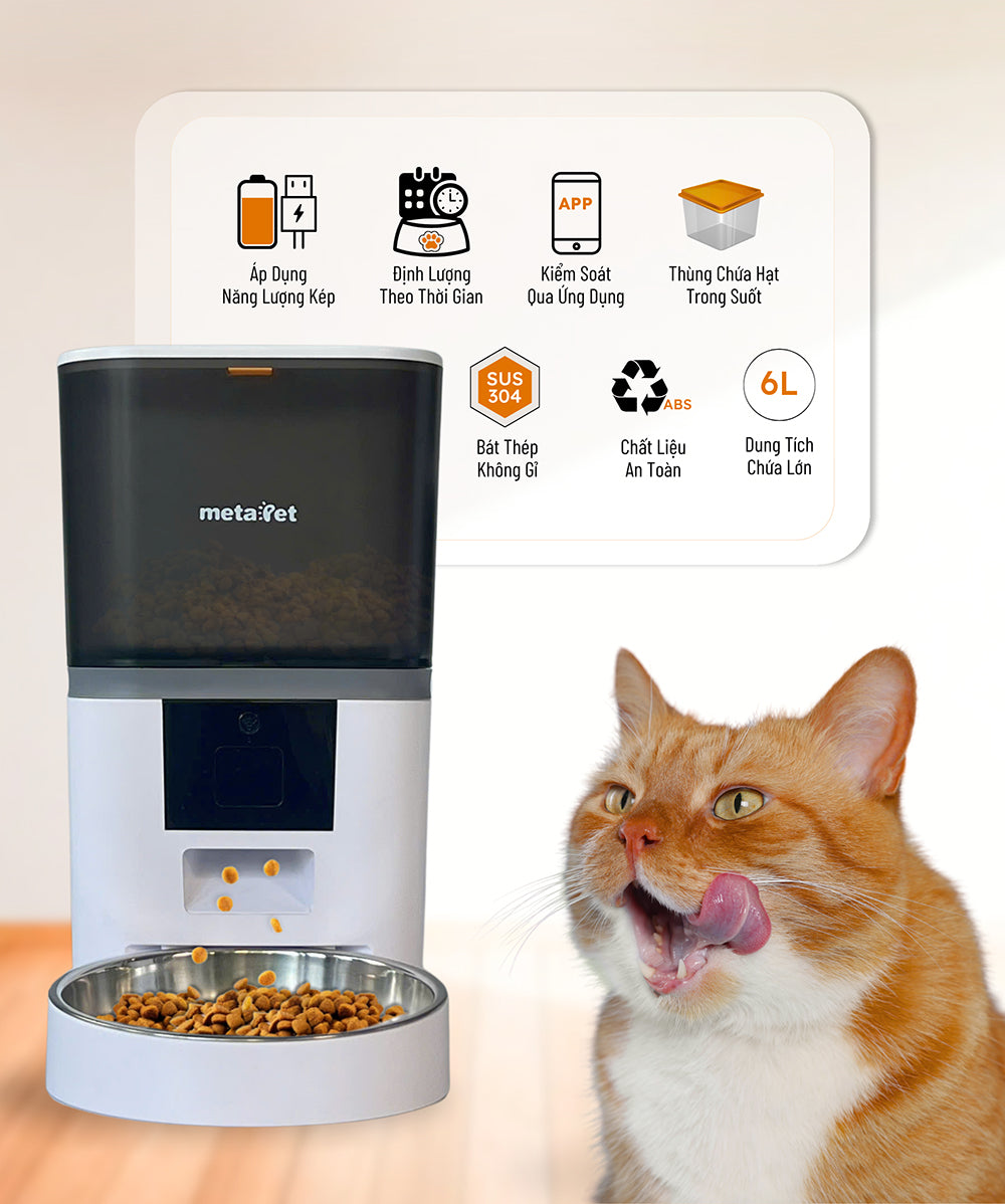Máy Cho Thú Cưng Ăn Tự Động METAPET PLENTY 600 XP