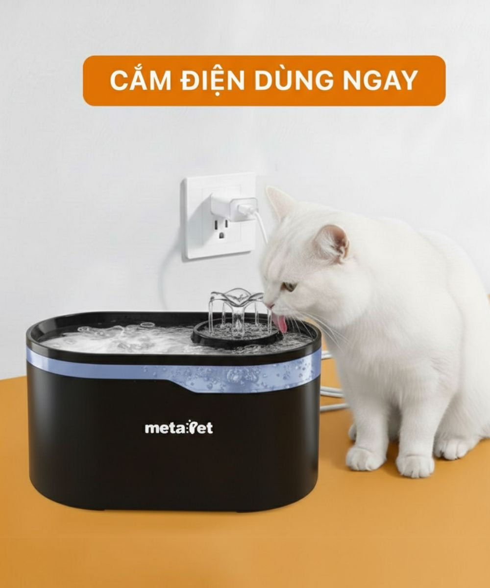 Máy Lọc Nước Cho Thú Cưng Tự Động METAPET MIO 280 Màu Đen