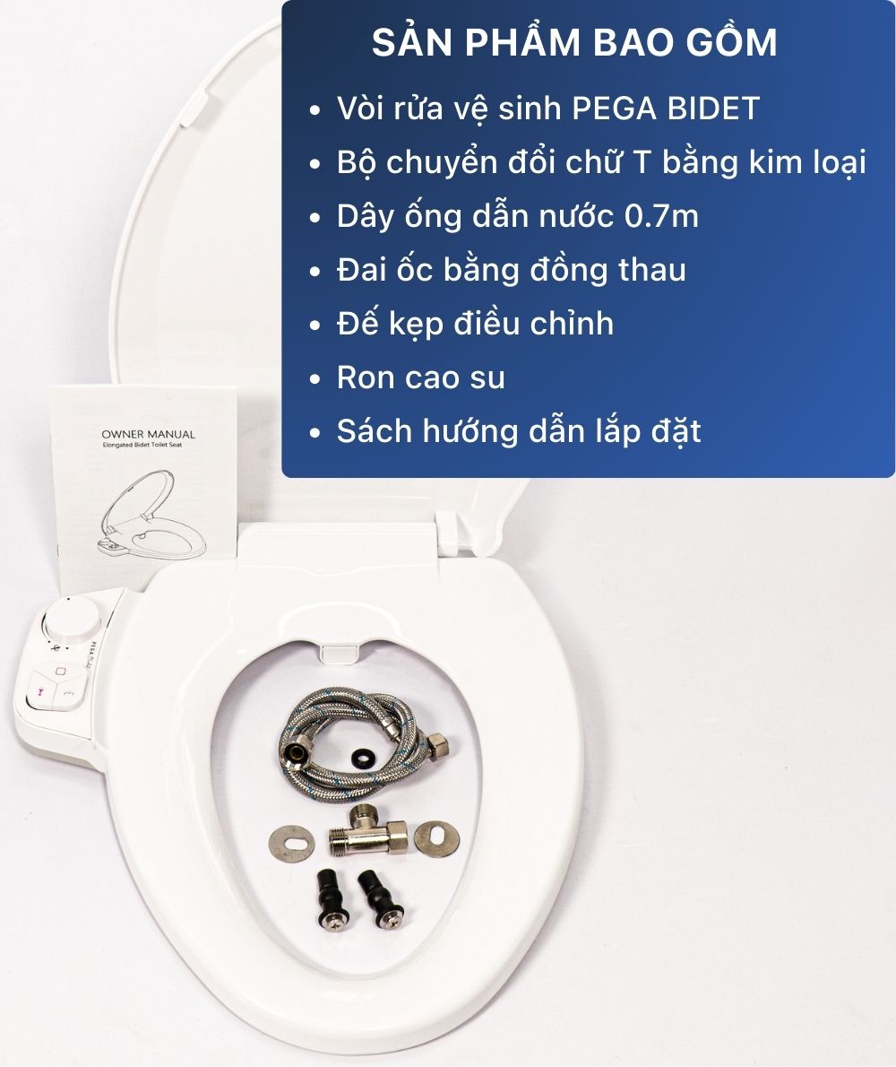 Nắp Bồn Cầu Thông Minh PEGA Bidet S100