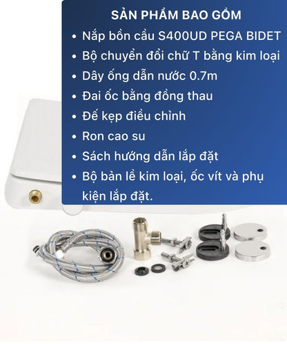 Nắp Bồn Cầu Thông Minh PEGA Bidet S400UD