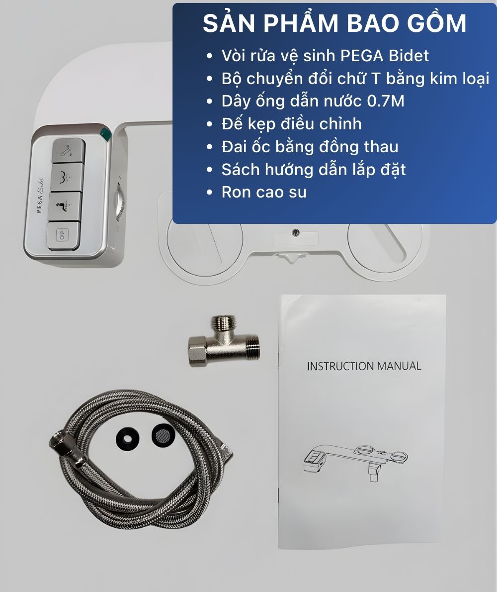 Vòi Xịt Vệ Sinh Thông Minh PEGA Bidet NEXGEN-900X