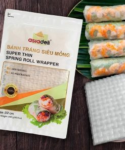 Bánh Tráng Siêu Mỏng Asiadeli 22 cm x 16 cm Không Nhúng Nước gói 300g Hàng Xuất Khẩu